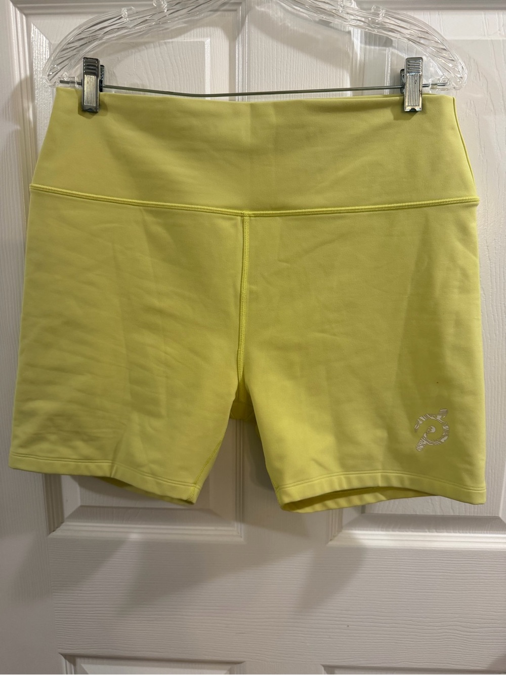 Peloton Neon Yellow High-Rise Bike Shorts